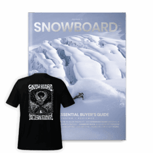 Mag and Black tshirt - SBI#2 merch Snowboard International – Mag + tee (black)
