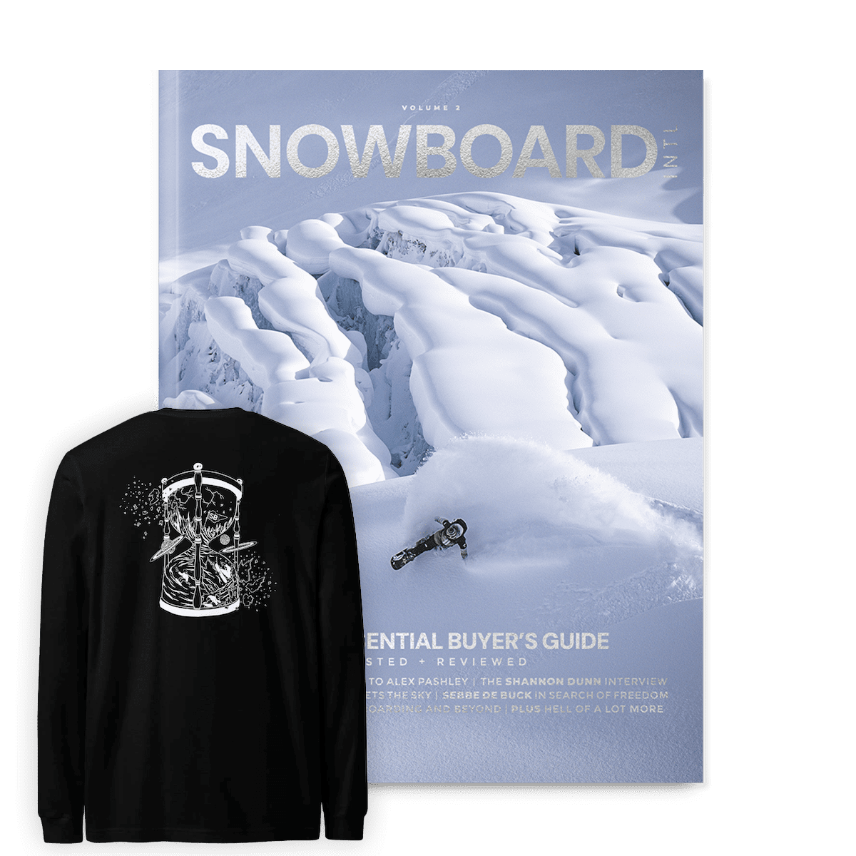 Mag and Crew sweater - SBI#2 merch Snowboard International – Mag + long sleeve tee (black)
