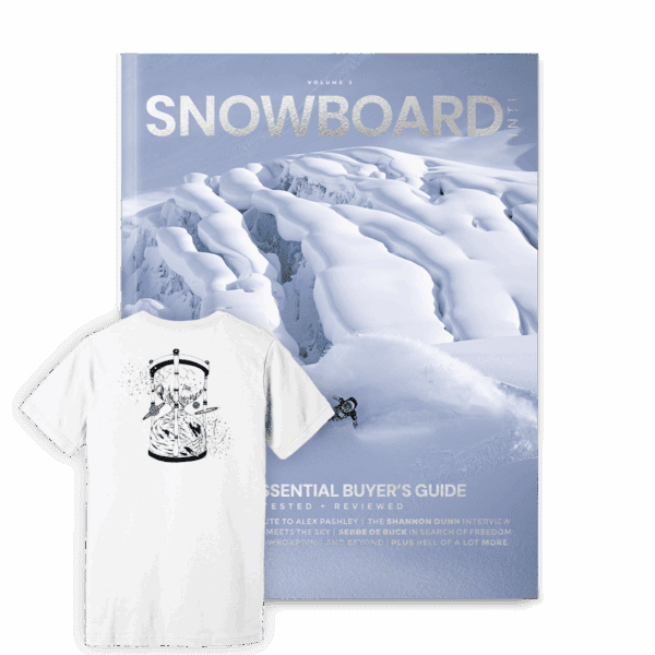 Snowboard International – Mag + tee (white)