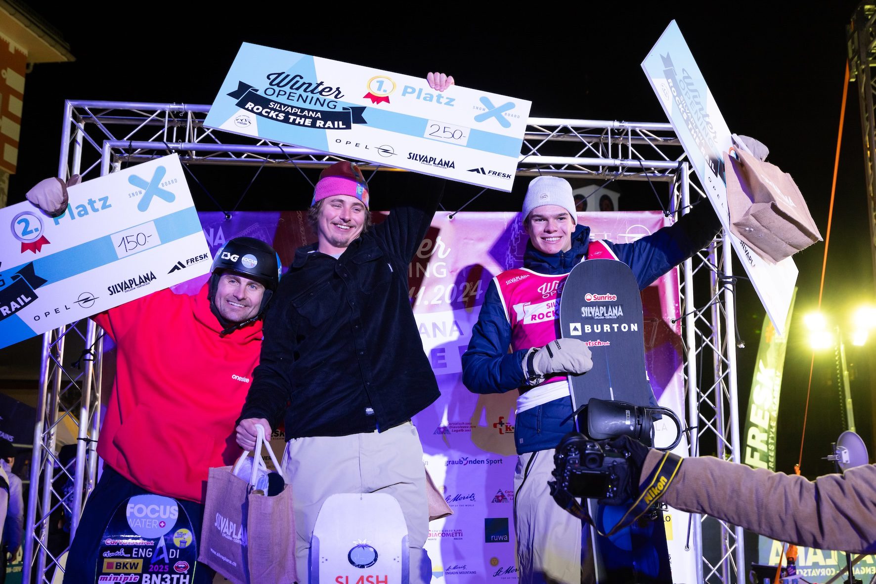 silvaplana winteropening top 3 men snowboard pros A.F 33 - The Silvaplana Winter Opening kicks off new season